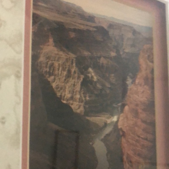 80s Grand Canyon Souvenir Photo & Rock/Feather - Picture 3 of 4